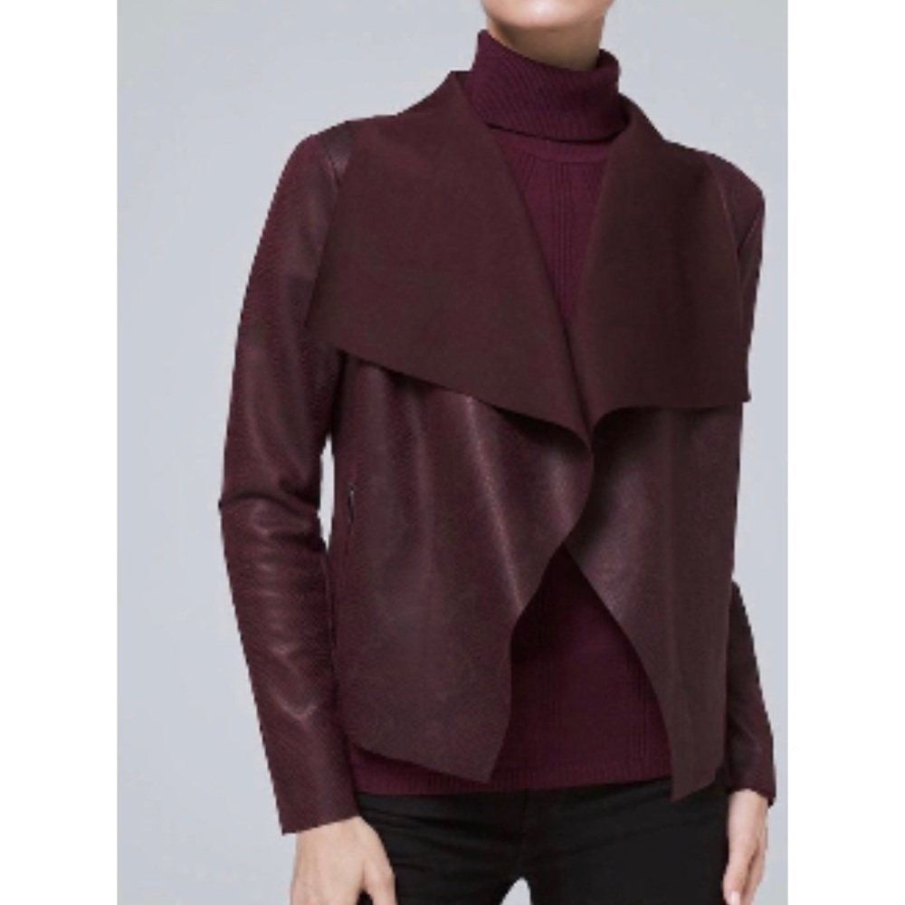 WHBM NWT Drape Front Jacket size M